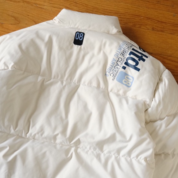 Shady Ltd Puffer Jacket White Embroidered Logo Size L Winter Streetwear Hip-Hop - Picture 11 of 13